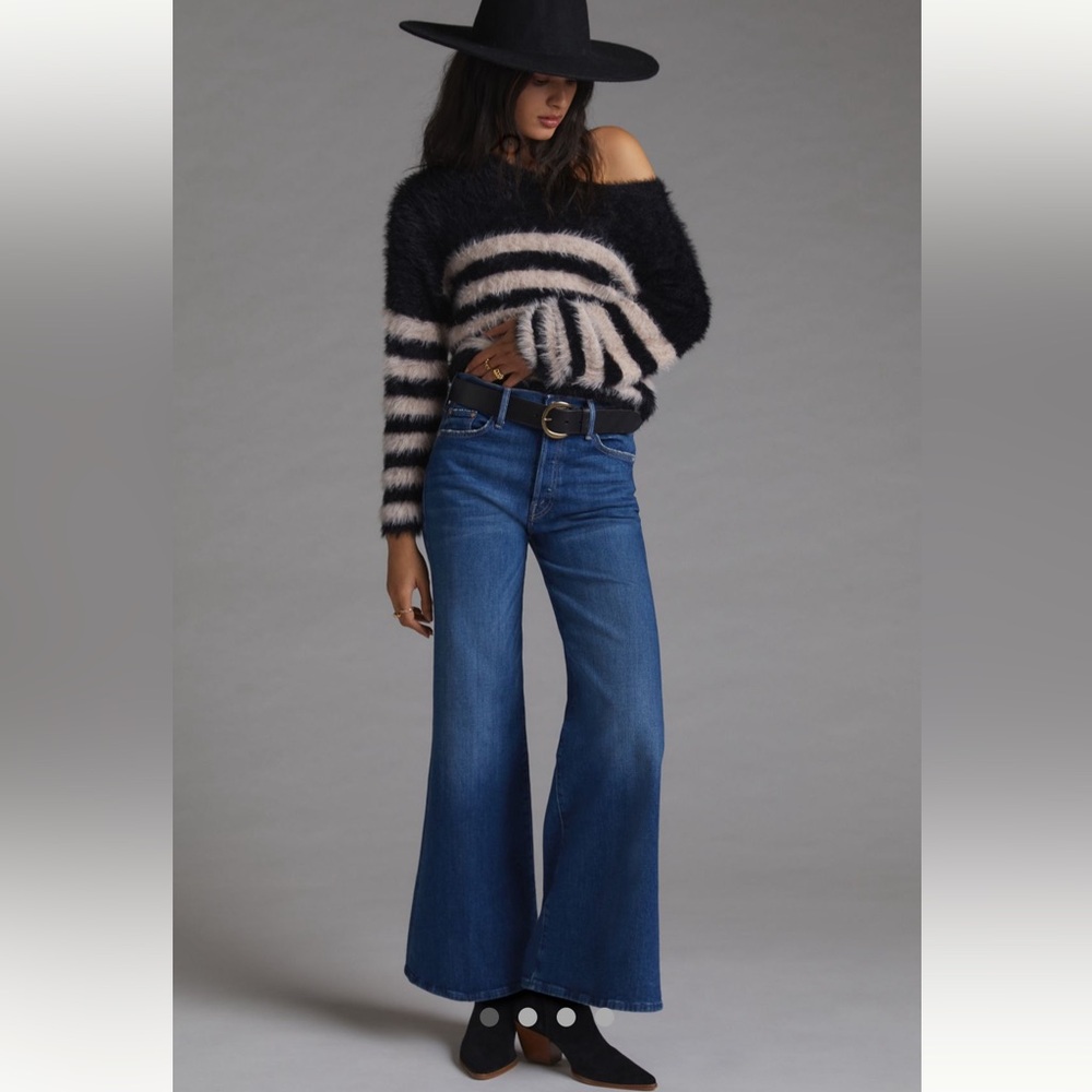 Mother Tomcat Roller Ultra High Rise Wide-Leg Jeans